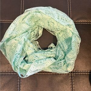Mixit Delicate & Elegant Mint Lace Infinity Scarf